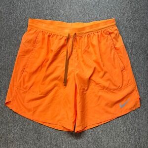 Nike Dri-FIT Stride Mens 5 Inch Running Shorts Orange DM4761-885 Size M